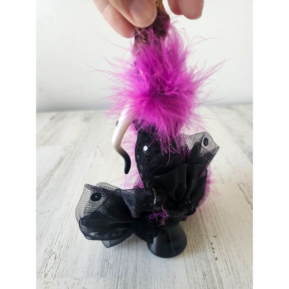 Vintage elegance lady burlesque glass Italian ornament boa evening dress Xmas tr - Picture 4 of 8